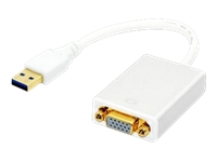 Bild von TECHLY USB3.0 Konverterkabel auf VGA 1,5m Eingang 1x USB 3.0 Typ A Stecker Ausgang 1x VGA-Buchse weiss