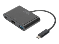Bild von DIGITUS USB Type-C Multi Adapter 4K 30Hz HDMI 1 USB C Port für PD 1 USB 3.0 port