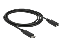 Bild von DELOCK Verlängerungskabel SuperSpeed USB USB 3.1 Gen 1 USB Type-C Stecker > Buchse 3 A 1,5 m schwarz