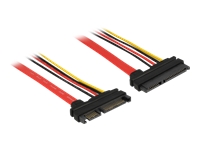 Bild von DELOCK Verlängerungskabel SATA 6 Gb/s 22 Pin Stecker > SATA 22 Pin Buchse 5 V + 12 V 10 cm