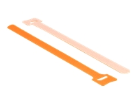 Bild von DELOCK Kabelbinder Klettverschluss 10 Stk L200 x B12 mm orange