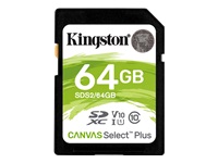 Bild von KINGSTON 64GB SDXC Canvas Select Plus 100R C10 UHS-I U1 V10