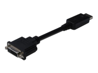 Bild von ASSMANN DisplayPort Adapterkabel DP - DVI (24+5) St/Bu 0,15m,m/Verriegelung DP 1.1a kompatibel CE sw