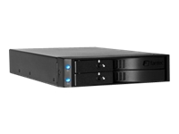 Bild von FANTEC MR-25D 2x6,35cm 2,5Zoll SATA HDD SSD Wechselrahmen traegerlos schwarz Fuer 8,89cm 3,5Zoll Einschub 2xSATA extern