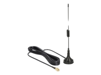 Bild von DELOCK GSM / UMTS / LTE Antenne SMA Stecker 2 dBi starr omnidirektional mit Anschlusskabel RG-174 2,5m outdoor schwarz