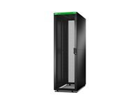 APC Easy Rack 600mm/42U/800mm with Roof Side panel castors feet and 4 Brackets No Bottom black
