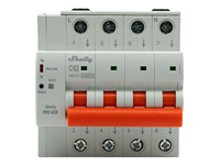 SHELLY Pro 4CB C63 Ethernet WiFi Bluetooth DIN Rail 4-Pole 63A C-Curve Circuit Breaker