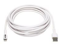 Bild von EATON TRIPPLITE Safe-IT USB-A to Lightning Sync/Charge Antibacterial Cable M/M MFi Certified White 3m 9,8 ft.