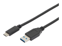 Bild von ASSMANN USB Typ C Verbindungskabel Typ C auf A St/St 1,0m voll ausgestattet Gen2 3A 10GB 3.1 Version CE sw