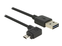 Bild von DELOCK Kabel EASY USB 2.0-A > EASY Micro-B links/rechts gewinkelt Stecker/Stecker 2m