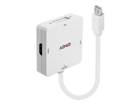 LINDY Video Adapter, HDMI 1.2, MiniDP-HDMI/DVI/VGA, white, 4K30
