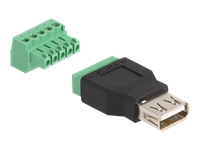 Bild von DELOCK USB 2.0 Typ-A Buchse zu Terminalblock Adapter 2-teilig