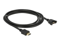 Bild von DELOCK Kabel HDMI-A Stecker > HDMI-A Buchse zum Einbau 4K 30 Hz 2 m