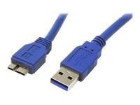 Bild von TECHLY USB3.0 Flachkabel blau 0,5m Stecker Typ A auf Stecker Typ Micro B