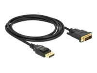 Bild von DELOCK Kabel Displayport 1.2 Stecker > DVI 24+1 Stecker Passiv 2 m schwarz