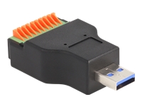 Bild von DELOCK USB 3.2 Gen 1 Typ-A Stecker zu Terminalblock Adapter mit Drucktaster