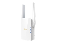 Bild von TP-LINK RE605X AX1800 Wi-Fi 6 Range Extender 2xexterne Antennen 1xGigabit-Anschluss an der Wand angeschlossen