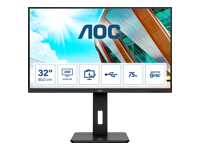 AOC U32P2 31.5p VA WLED UHD 3840x2160 16:9 3000:1 350cd/m2 178/178 75Hz 4ms 2xHDMI 2.0 3Wx2 100x100 Black