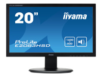 Bild von IIYAMA ProLite E2083HSD-B1 49,9cm 19,5Zoll LED 1600 x 1900 5ms VGA DVI 250cm/m² Lautsprecher schwarz