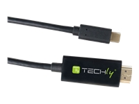 Bild von TECHLY Anschlusskabel HDMI zu USB-C schwarz fuer HDMI-Monitore an einen Computer mit USB-C Schnittstelle 2m