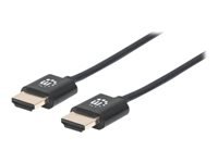 Bild von MANHATTAN High Speed HDMI Kabel 1m ultra duenn mit Ethernet-Kanal 4K UHD Aufloesung mit 60Hz 3D-Video