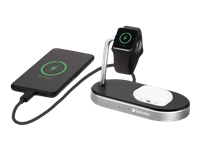 VERBATIM WCS-02 ALUMINIUM 3-IN-1 QI MFI WIRELESS + APPLE WATCH + QC 3.0 CHARGER WCF (P)