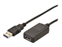 Bild von DIGITUS USB3.0 aktives Verlängerungskabel 5m USB A/St - USB A/Bu AWG28