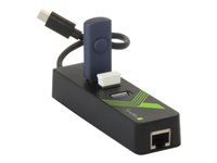 Bild von TECHLY USB 3.1 Typ C auf RJ45 Gigabit 10/100/1000 Konverter inklusive 3 zusaetzlicher USB 3.0 Ports