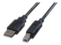 Bild von ROLINE GREEN USB 2.0 Kabel Typ A-B schwarz 0,8m