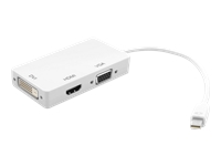 Bild von TECHLY Adapter Mini DisplayPort Stecker auf HDMI /DVI/VGA Buchse weiss