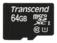 Bild von TRANSCEND Premium 64GB microSDXC UHS-I Class10 60MB/s MLC inkl. Adapter