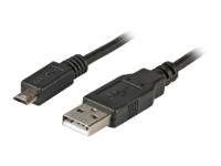 Bild von EFB USB2.0 Anschlusskabel Typ A Stecker auf Typ Micro B Stecker 5 polig Premium Schwarz 0,5m