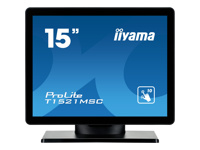 IIYAMA T1521MSC-B1 38cm 15Zoll 10 Punkt Multitouch kapazitiv 1024x768 350cd/m2 VGA IP54 Lautsprecher neigbar schwarz