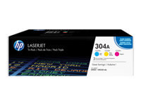 Bild von HP 304A Original Toner cyan, magenta und gelb Standardkapazität 3 x 2.800 Seiten 3er-Pack