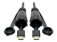 Bild von EATON TRIPPLITE High-Speed HDMI Cable M/M - 4K 60Hz HDR Industrial IP68 Hooded Connectors Black 12ft. 3,66m