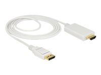 Bild von DELOCK Kabel Displayport 1.2 Stecker > High Speed HDMI-A Stecker Passiv 4K 2 m weiss