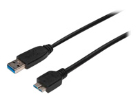 Bild von ASSMANN USB 3.0 Anschlusskabel USB A - mikro USB B St/St 0,25m USB 3.0 konform UL sw