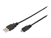 Bild von ASSMANN USB 2.0 Anschlusskabel Typ A - mikro B St/St 1,8m USB 2.0 konform sw
