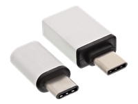 Bild von INLINE USB Adapter-Set Typ C Stecker an Micro USB Buchse und USB 3.0 A Buchse silber