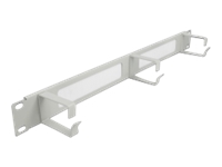 Bild von DELOCK 48,26cm 19Zoll Kabelmanagement Bürstenleiste mit 3 Bügeln 1HE grau