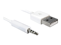 Bild von DELOCK Mobile Kabel USB-A St > 3,5 mm Klinke 4 Pin IPodShuffle 1m