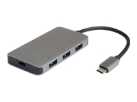 Bild von ROLINE USB 3.2 Gen 1 Hub 3fach Typ C Anschlusskabel PD+Data