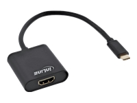 Bild von INLINE USB Display Konverter USB Typ-C Stecker zu HDMI Buchse DP Alt Mode 4K2K schwarz 0.2m