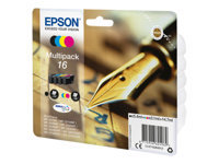 EPSON 16 INK CARTRIDGE BLACK + 3 COLOUR - Musteet, paperit ja väripatruunat - 8715946624969 - 1