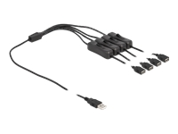 Bild von DELOCK Kabel USB Typ-A Stecker zu 4xUSB Typ-A Buchse mit Schalter 1m