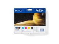 BROTHER LC-1100 Ink black and color Std Capacity black: 9.5ml, color:7.5ml black: 450 pages, color:325 pages