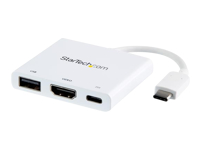 Bild von STARTECH.COM USB-C auf HDMI Adapter - Weiss - 4K 30Hz - Thunderbolt 3 kompatibel - mit Power Delivery USB PD - USB C Dongle