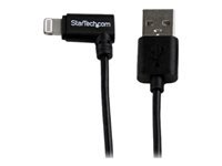 Bild von STARTECH.COM 2m USB auf Apple 8-pin Lightning Connector Kabel gewinkelt - Schwarz - iPhone / iPod / iPad - Ladekabel / Datenkabel