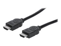 Bild von MANHATTAN High Speed HDMI Kabel mit Ethernet Kanal HDMI Stecker auf Stecker Geschirmt Schwarz 2 m Polybag