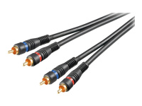 Bild von DELOCK Kabel 2 x Cinch Stecker > 2 x Cinch Stecker 5,0 m koaxial OFC schwarz